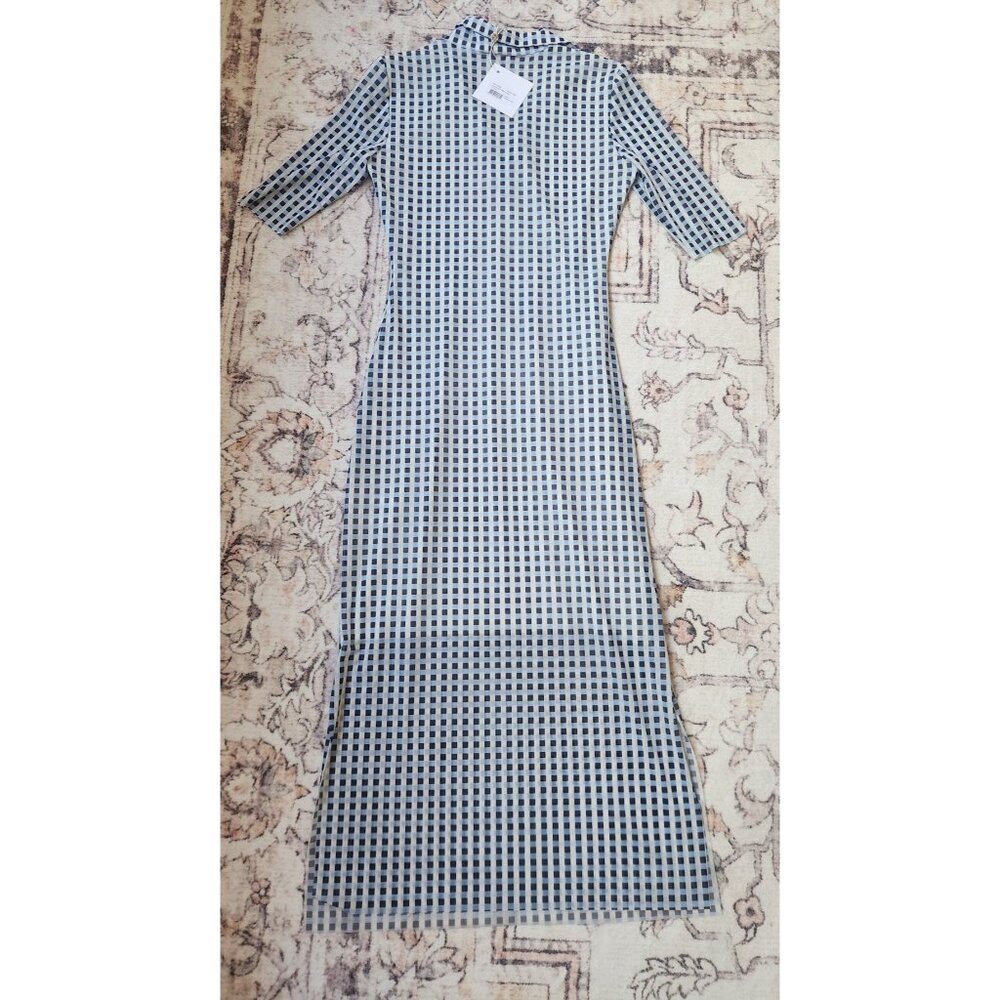 Baum Und Pferdgarten Women's Sz. S Jiliona Blue Check Midi Dress NWT - Picture 7 of 8